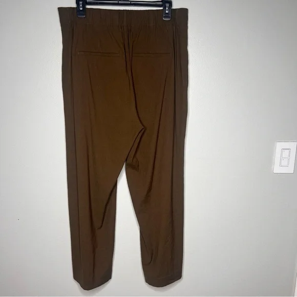 VINCE Women’s Linen-Blend High-Waist Pull-On Pant Sz. Large Olive Green Trousers - Picture 2 of 13